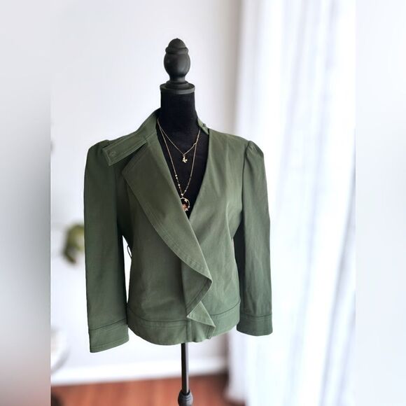 Derek Lam 10 Crosby Ruffle Twill Jacket Coat Blazer size 4 - Picture 2 of 16